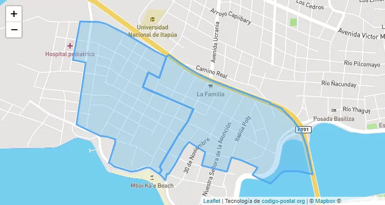 Código Postal Kennedy, Encarnación - Itapúa