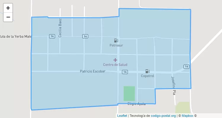 Código Postal Cambyreta Centro, Cambyretá - Itapúa