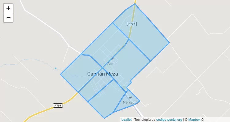 Código Postal Itakua, Capitán Meza - Itapúa