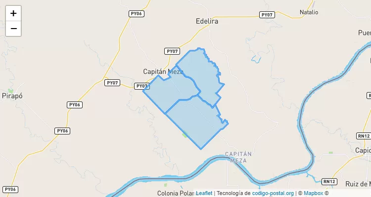 Código Postal Colonia Nueva, Capitán Meza - Itapúa