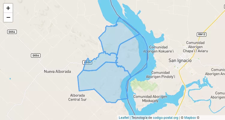 Villa Alborada, Nueva Alborada - Itapúa ZIP Code