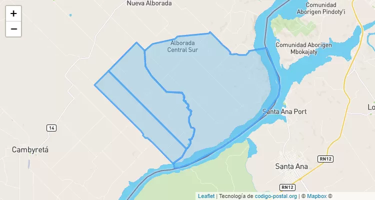 Calle B, Nueva Alborada - Itapúa ZIP Code