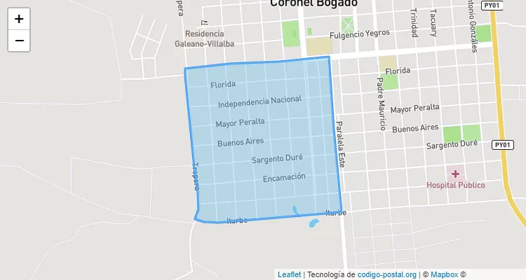 Código Postal Santa Librada, Coronel Bogado - Itapúa