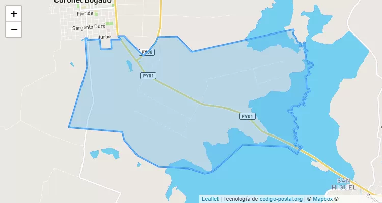 Antequera, Coronel Bogado - Itapúa ZIP Code