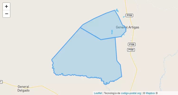Código Postal Isla Alta, General Artigas - Itapúa