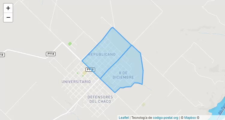 Código Postal Republicano, Mayor Julio Dionisio Otaño - Itapúa