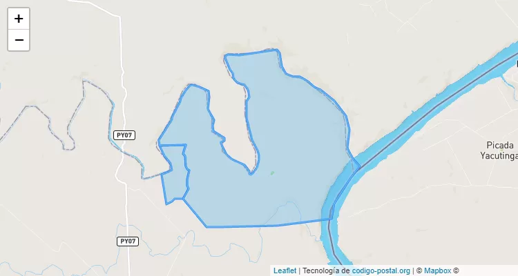 Código Postal Yacuy Guasu, Mayor Julio Dionisio Otaño - Itapúa