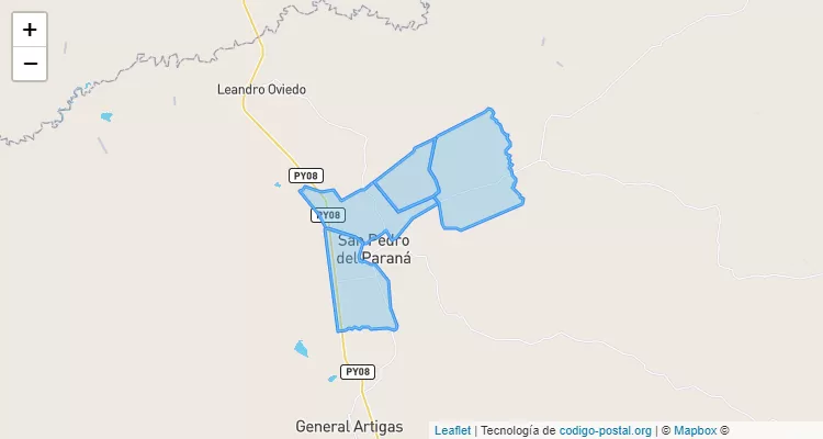 Código Postal Piky, San Pedro del Paraná - Itapúa