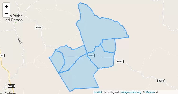 Código Postal Caazapami, San Pedro del Paraná - Itapúa