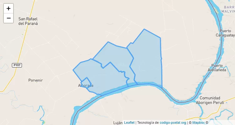 Código Postal Yanqui Kue, San Rafael del Paraná - Itapúa