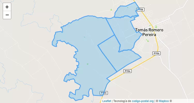 Código Postal Obrero 1, Tomás Romero Pereira - Itapúa