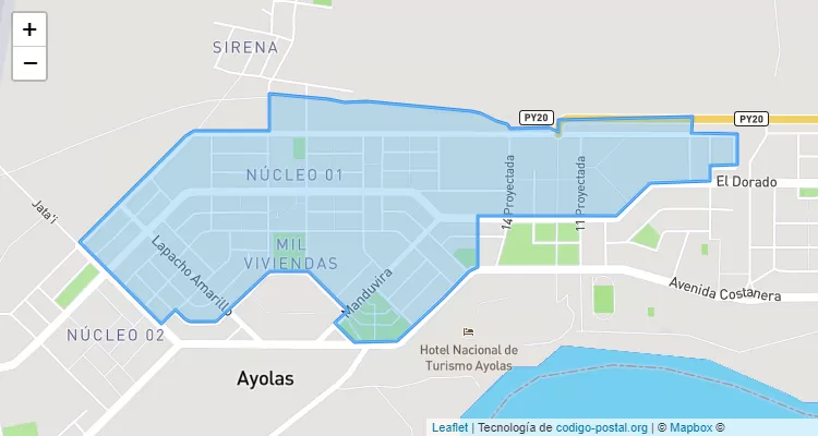 Mil Viviendas, Ayolas - Misiones ZIP Code