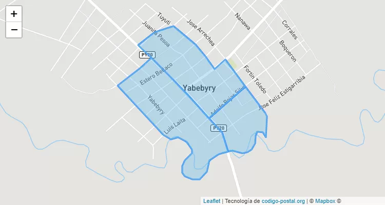 Código Postal Central, Yabebyry - Misiones