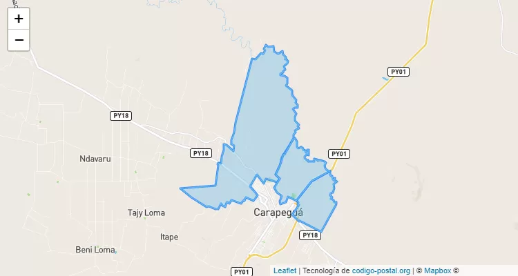 Potrero, Carapeguá - Paraguarí ZIP Code
