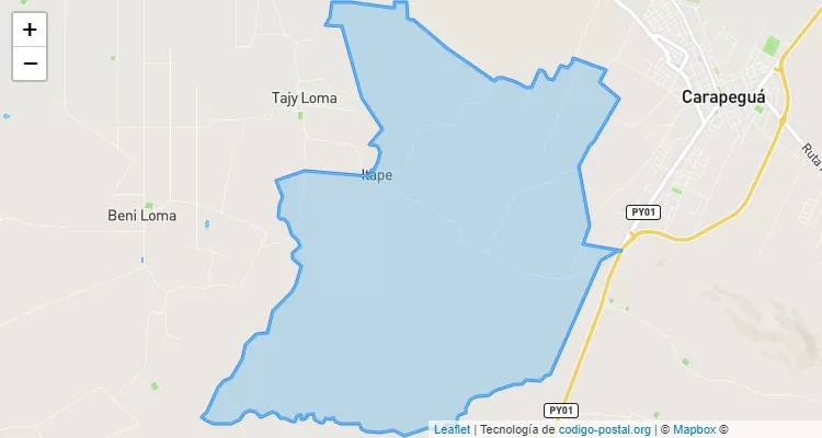 Código Postal Aguaiy, Carapeguá - Paraguarí