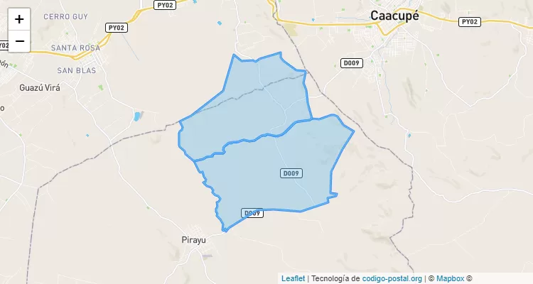 Azcurra, Pirayú - Paraguarí ZIP Code