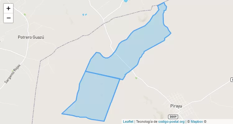 Código Postal Tujukua, Pirayú - Paraguarí