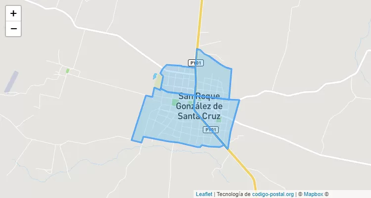 Código Postal San Vicente, Roque González de Santa Cruz - Paraguarí