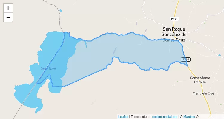 Código Postal Cañada, Roque González de Santa Cruz - Paraguarí