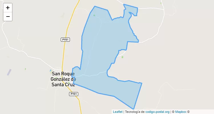 Código Postal Moquete, Roque González de Santa Cruz - Paraguarí