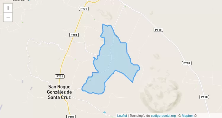 Código Postal Arasaty, Roque González de Santa Cruz - Paraguarí