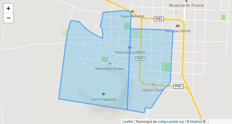 Código Postal San José, Yaguarón - Paraguarí