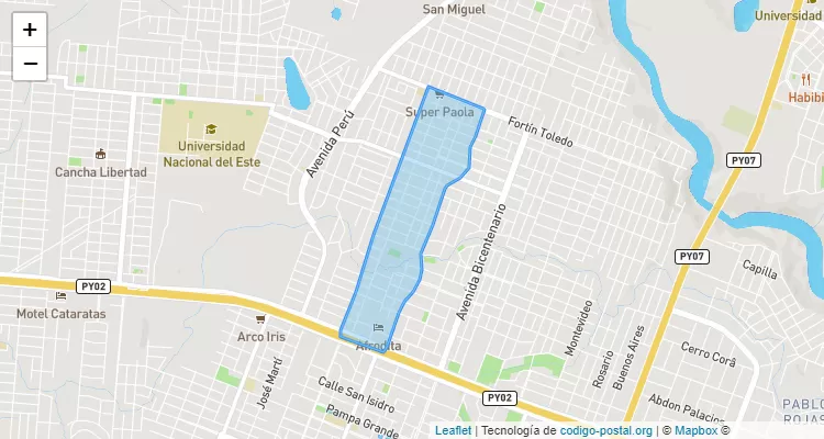 100123 ZIP Code - Paraguay