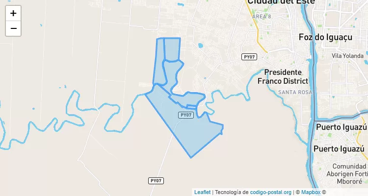 Código Postal San Jorge, Presidente Franco - Alto Paraná