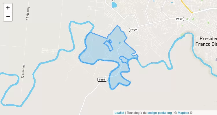 Código Postal San Isidro, Presidente Franco - Alto Paraná