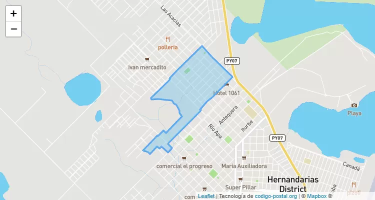 Código Postal Mariscal López, Hernandarias - Alto Paraná