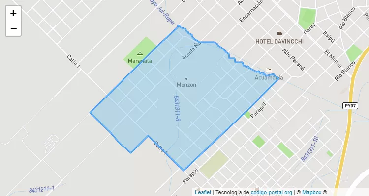 Código Postal Aurora, Hernandarias - Alto Paraná