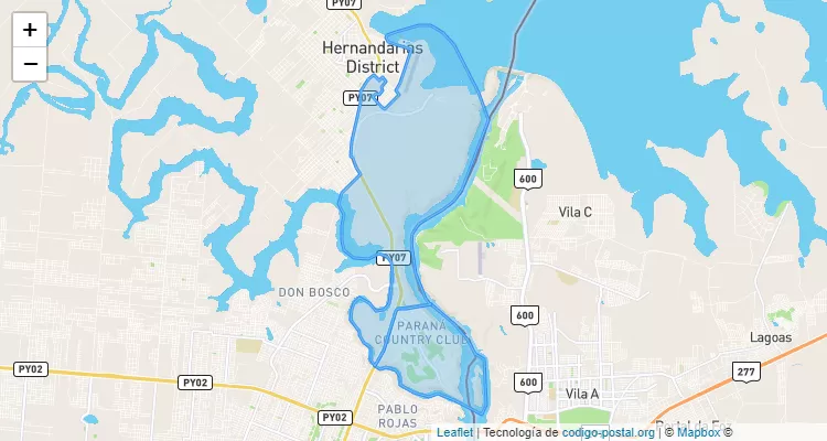 Código Postal Itaipú, Hernandarias - Alto Paraná