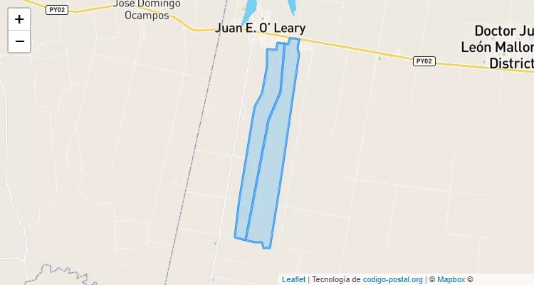 Código Postal Takuaro Sur, Juan E. O`leary - Alto Paraná