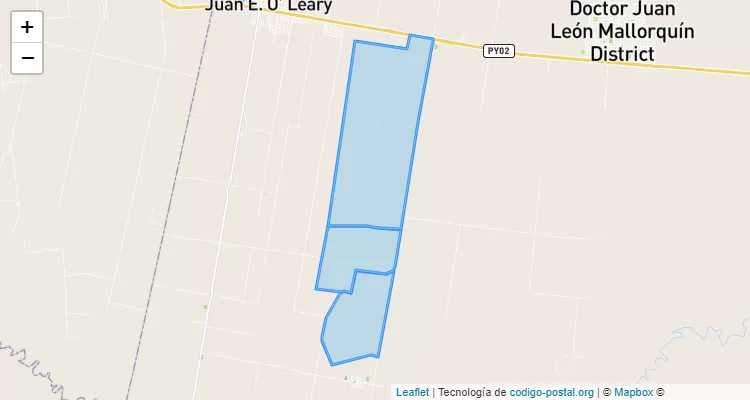 Código Postal La Victoria Monday, Juan E. O`leary - Alto Paraná