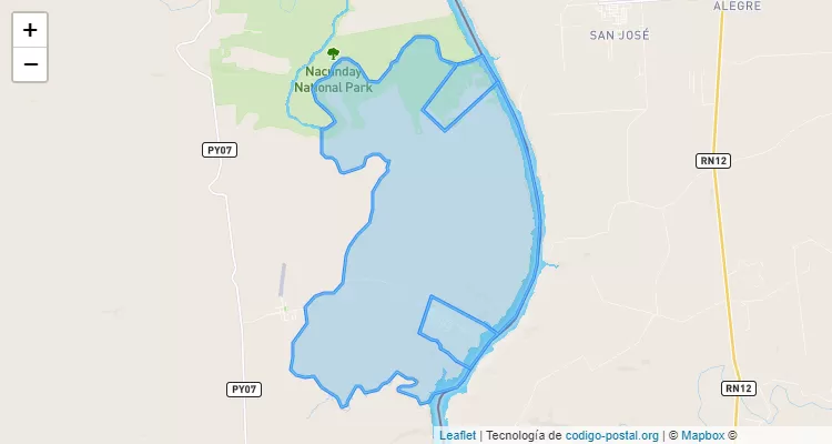 Código Postal Toro Kua, Ñacunday - Alto Paraná