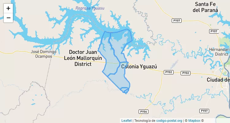 Código Postal Kilómetro 49, Yguazú - Alto Paraná