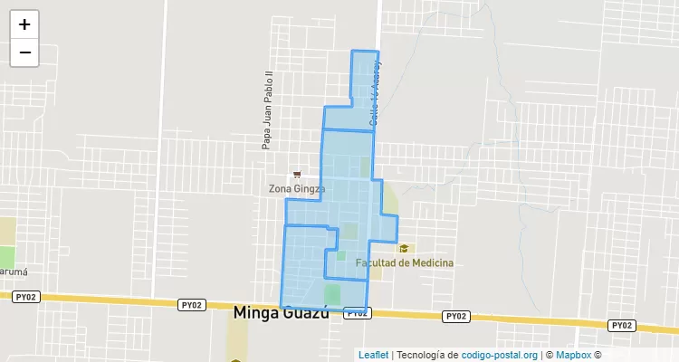 Código Postal Centro, Minga Guazú - Alto Paraná