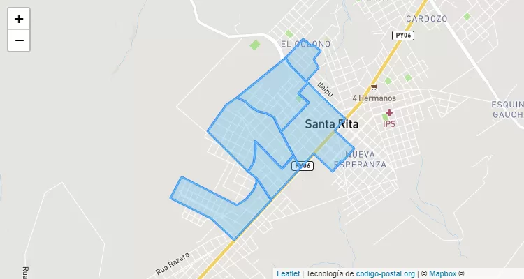 Código Postal El Colono, Santa Rita - Alto Paraná