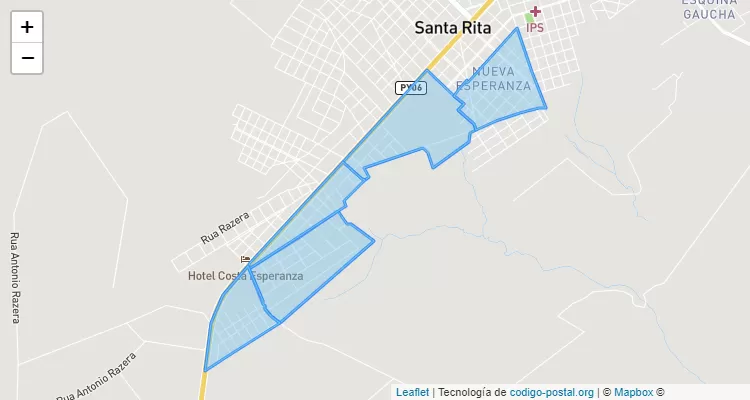 Código Postal Nueva Esperanza, Santa Rita - Alto Paraná