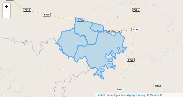 Código Postal Primavera, Naranjal - Alto Paraná