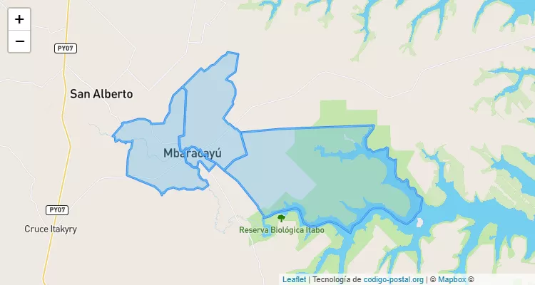 Código Postal Gleva 5 Mbaracayú, Mbaracayú - Alto Paraná