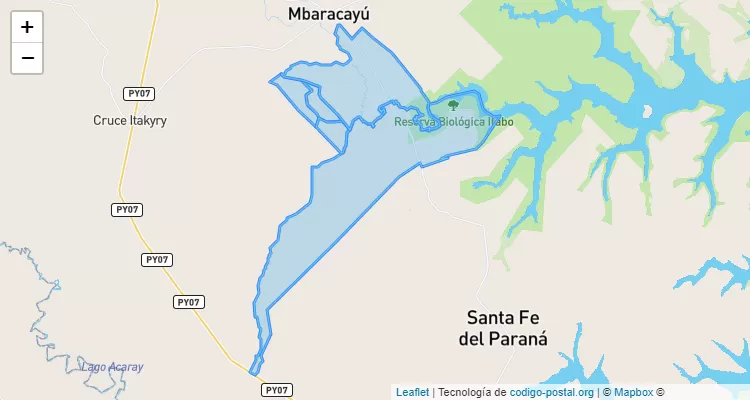 Código Postal Gleva 11 Mbaracayú, Mbaracayú - Alto Paraná