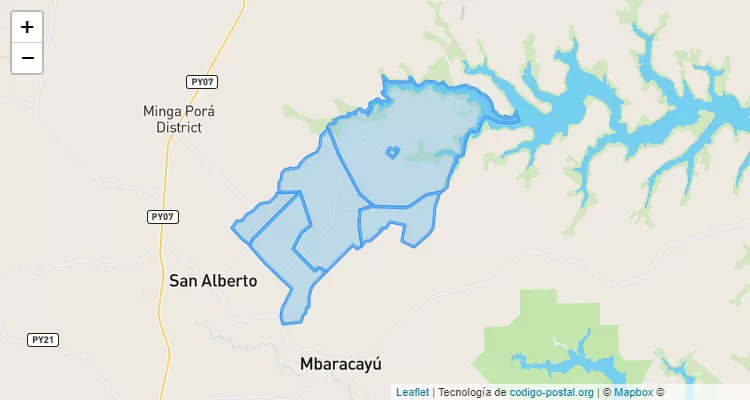 Código Postal San Isidro, San Alberto - Alto Paraná