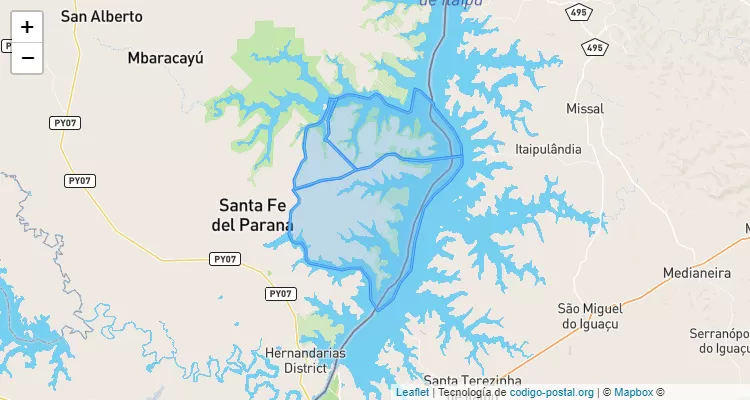 Código Postal Pykyry, Santa Fe del Paraná - Alto Paraná