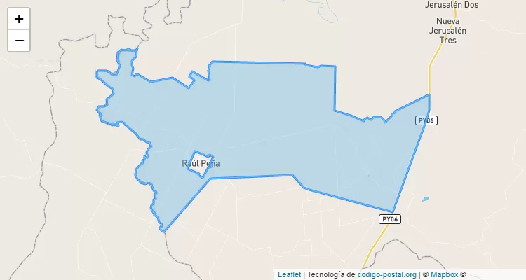 Código Postal Raul Peña, Dr. Raúl Peña - Alto Paraná