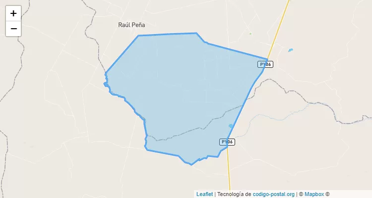 Código Postal Raul Peña McAl Estigarribia, Dr. Raúl Peña - Alto Paraná