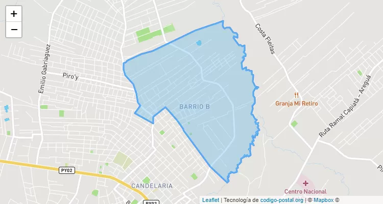 Código Postal Naranjaty, Capiatá - Central