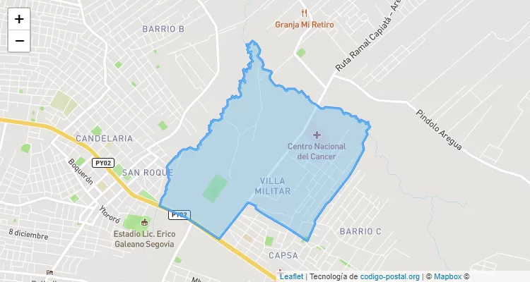 Código Postal Villa Militar, Capiatá - Central