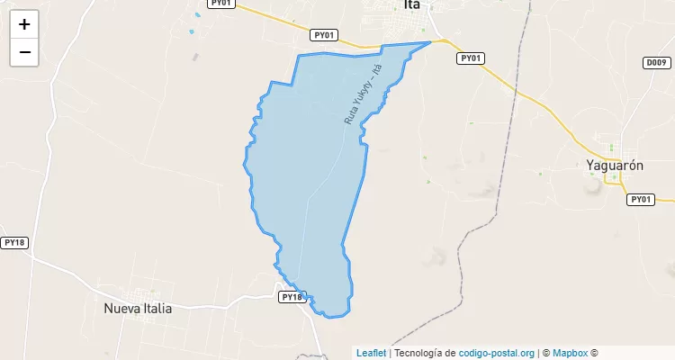 Código Postal Kurupika`yty, Itá - Central