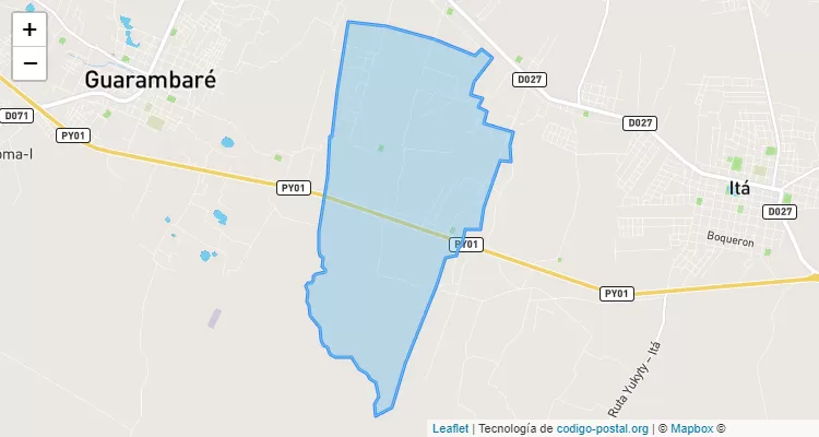 Código Postal Hugua Ñaro, Itá - Central